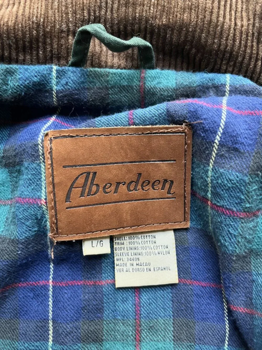 Vintage Aberdeen Canvas Flannel-Lined Cargo Coat – Chore/Barn Jacket – Men's Lar